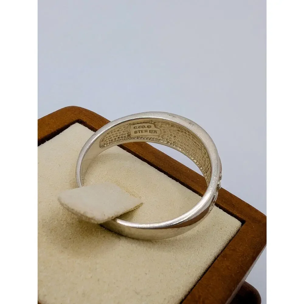Vintage Coleman Co Black Hills Sterling Silver and 12K Gold Ring Size 11.75